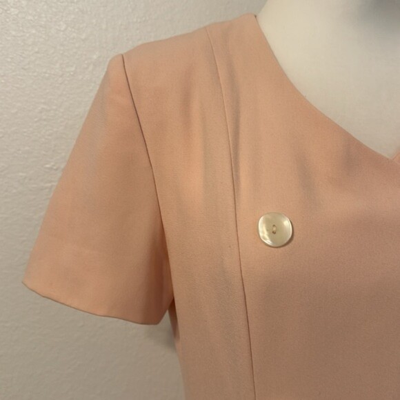 Vintage Talbots Midi Dress Womens 6 Pinup Rockabilly Pink Sailor Peach Retro - Picture 5 of 12